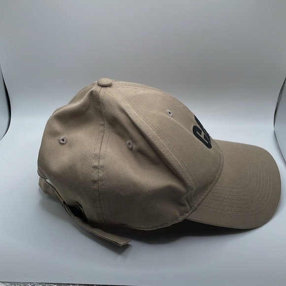 CAT Caterpillar Construction Tan & Black Adjustable Baseball Cap - Picture 5 of 9